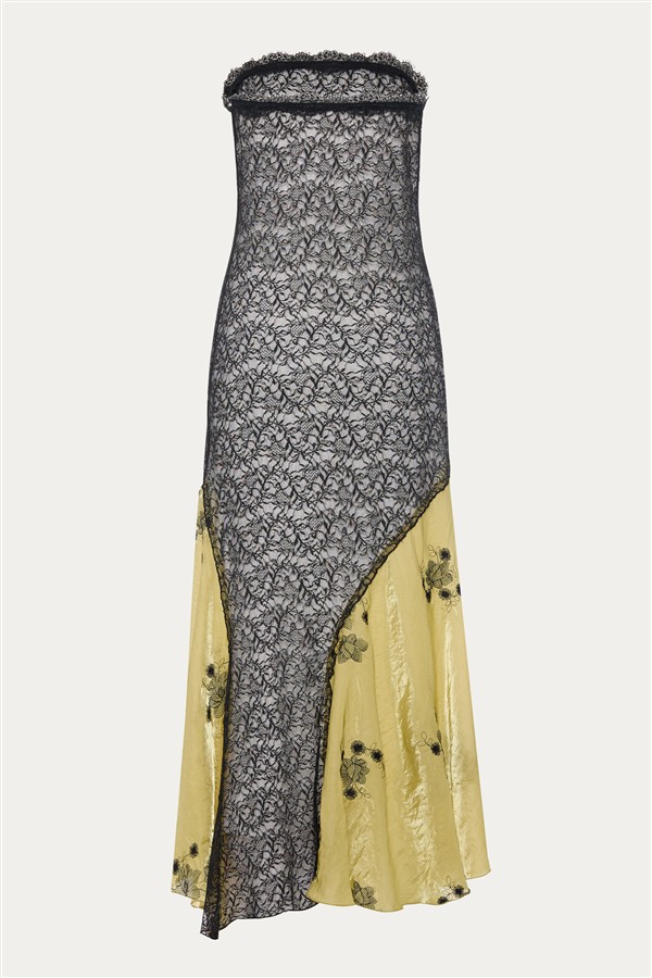 NIDODILEDA VECTOR DRESS BLACK/LIME