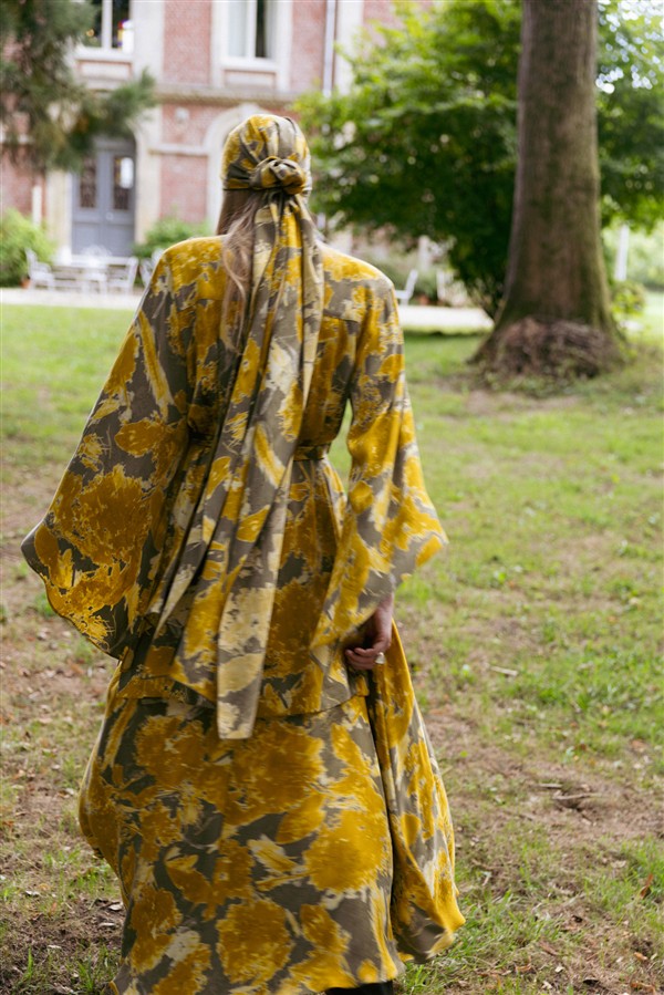 NIDODILEDA VERITY SHAWL MUSTARD/PURO