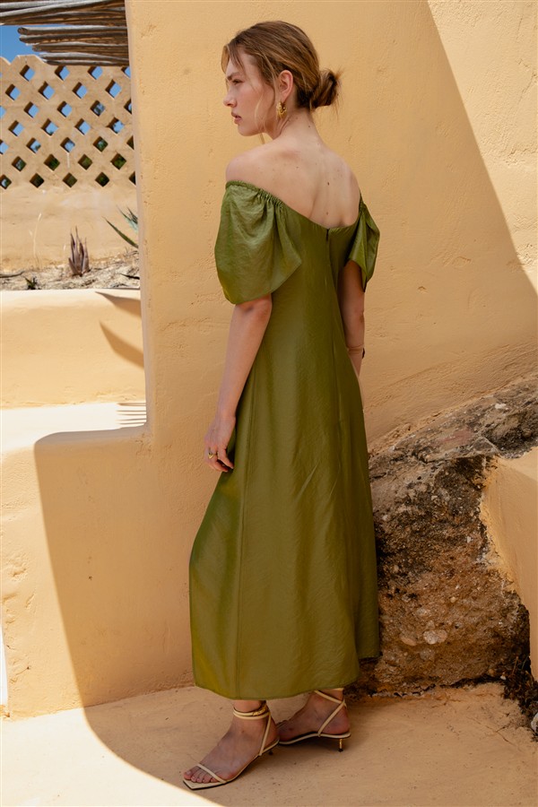 NIDODILEDA VESTIR DRESS OLIVE GREEN