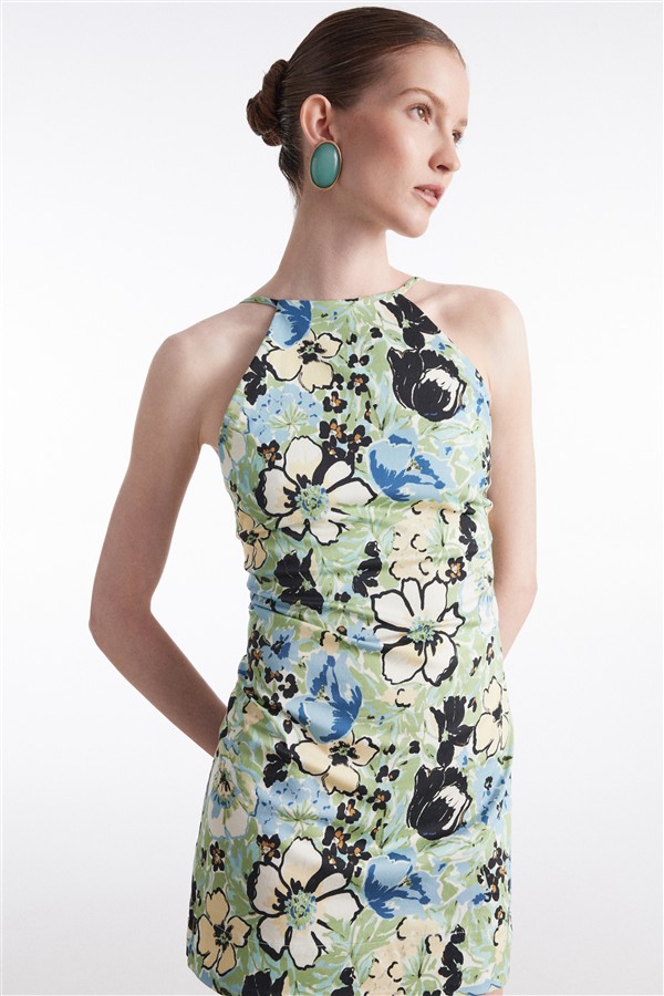 NR ALICE DRESS MINI FLORAL BLUE