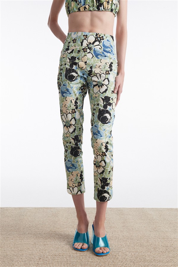 NR ALICE TROUSERS FLORAL BLUE