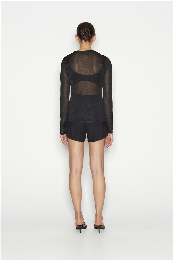 NR ATLAS KNITTED BLOUSE LONG SLEEVE RIO BLACK