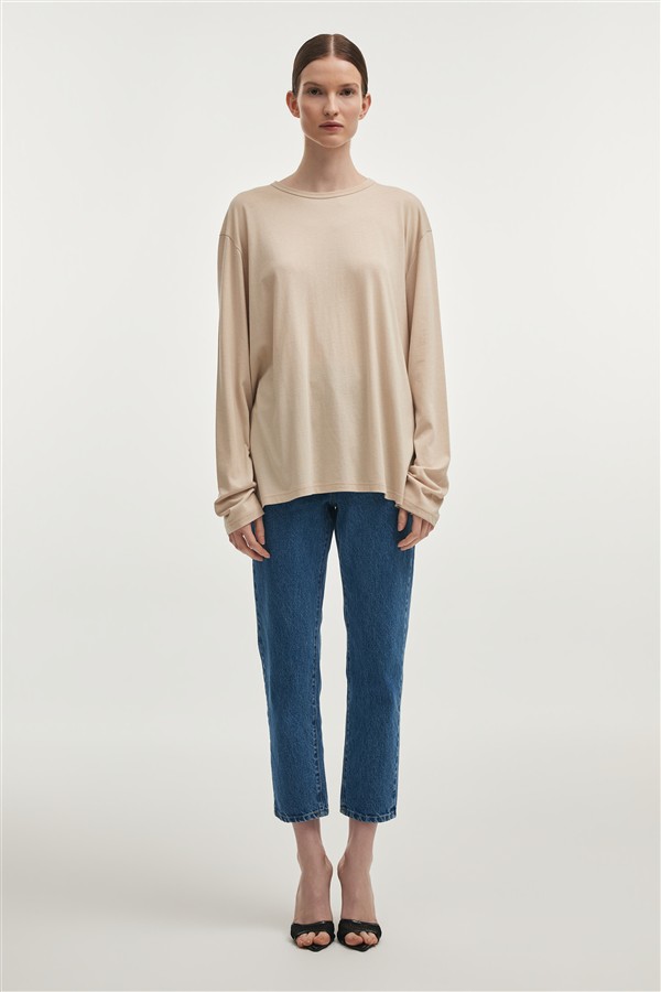 NR BILLIE BLOUSE M/W BEIGE