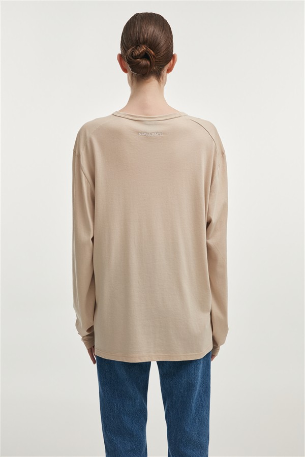 NR BILLIE BLOUSE M/W BEIGE
