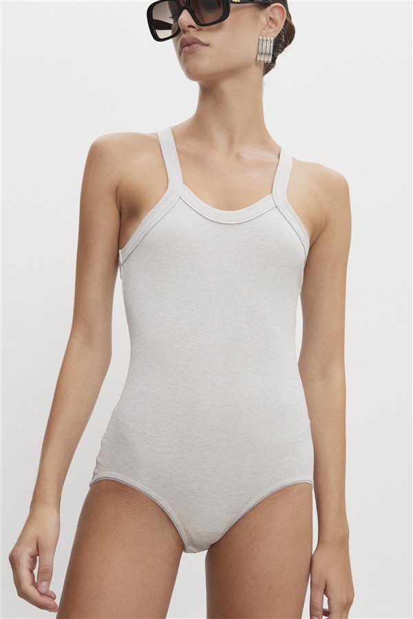 NR BITE BODYSUIT GREY MELAGNE