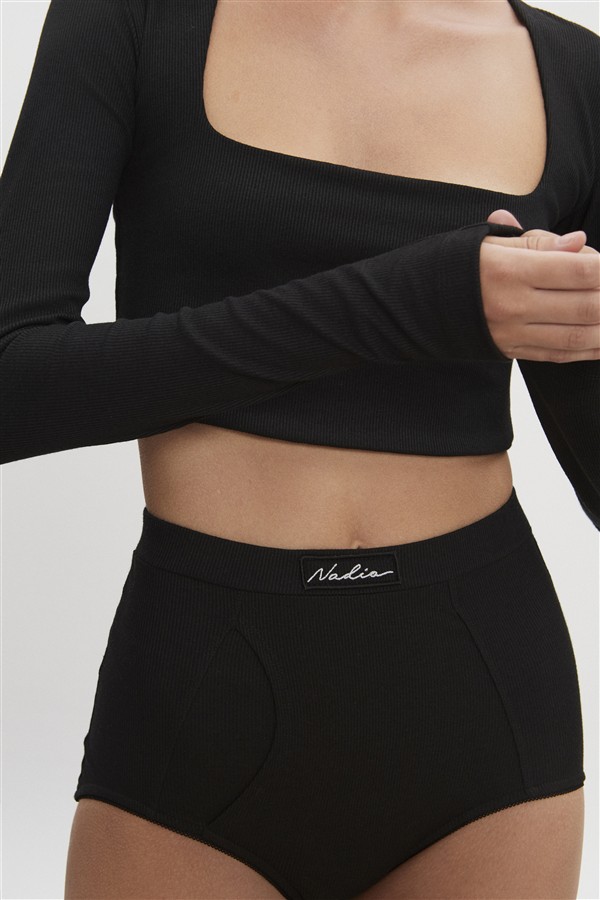NR BITE CROP TOP BLACK
