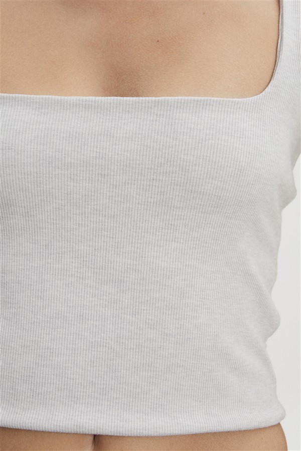 NR BITE TOP GREY MELANGE