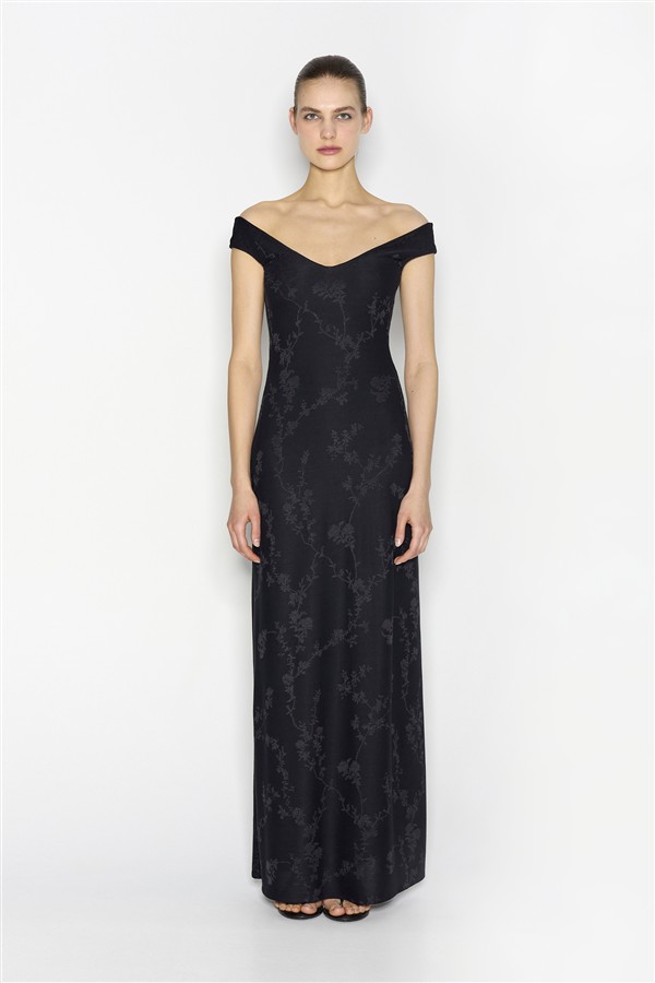NR CACTUS LONG DRESS BLACK