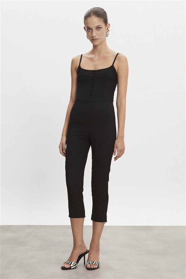 NR CALIFORNIA CAPRI JUMPSUIT BLACK
