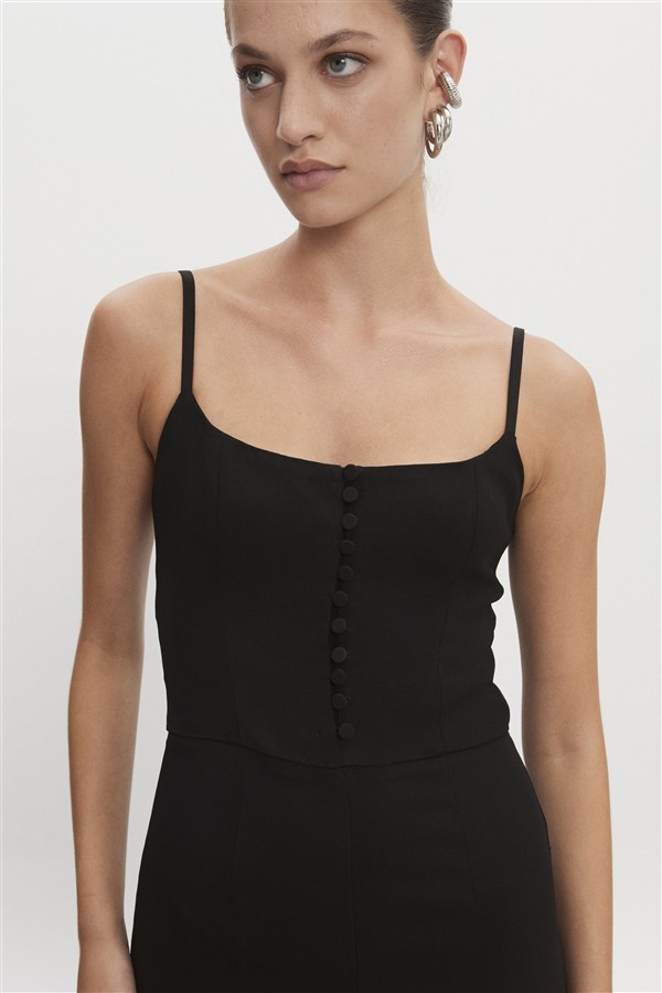 NR CALIFORNIA CAPRI JUMPSUIT BLACK