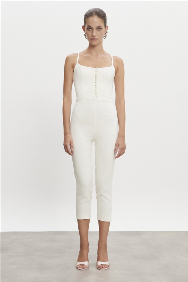 NR CALIFORNIA CAPRI JUMPSUIT OFF WHITE