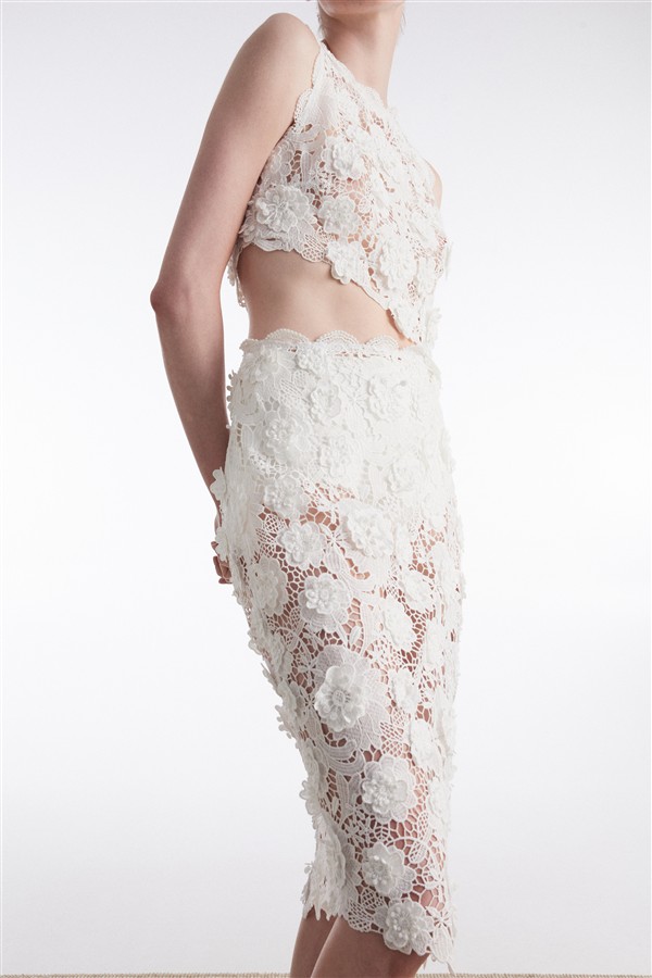 NR CHARLOTTE MIDI SKIRT WHITE