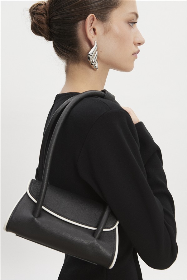 NR CRUELLA LEATHER BAG BLACK/WHITE
