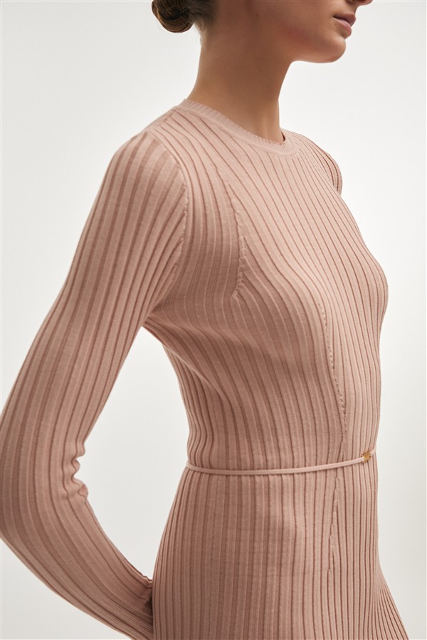 NR FEMME KNITTED MINI DRESS PINK