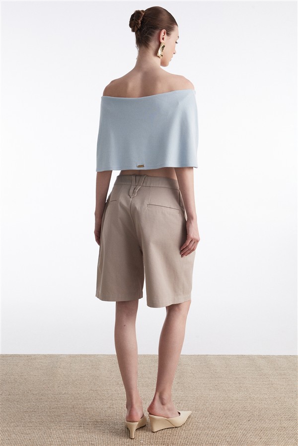 NR FINE LINE KNITTED TOP CIEL