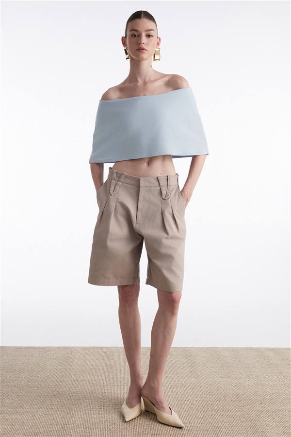 NR FINE LINE KNITTED TOP CIEL