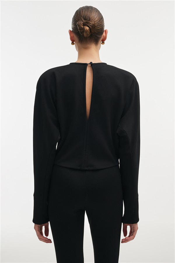 NR FLEUR TOP BLACK