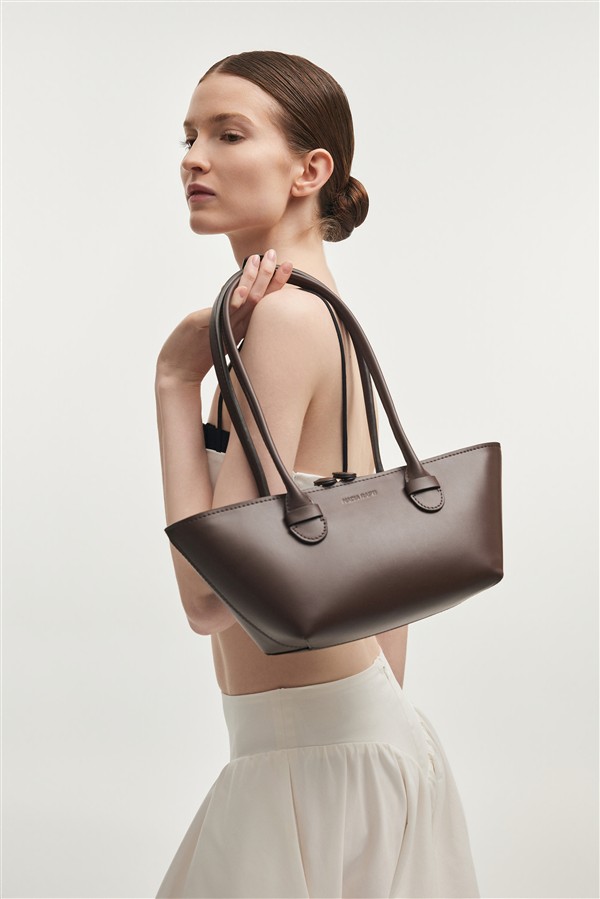 NR GARDENIA LEATHER BAG COFFEE BROWN