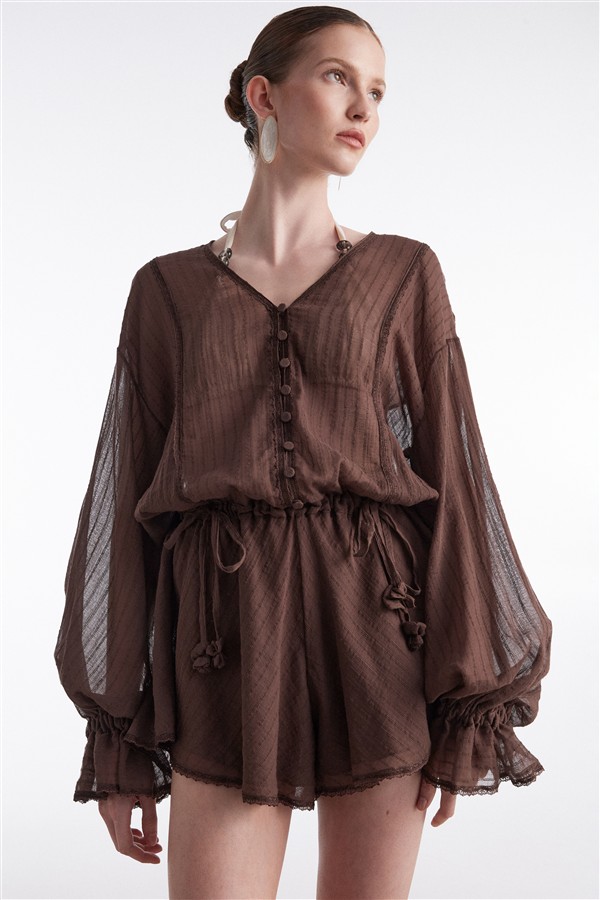 NR HAN PLAYSUIT BROWN
