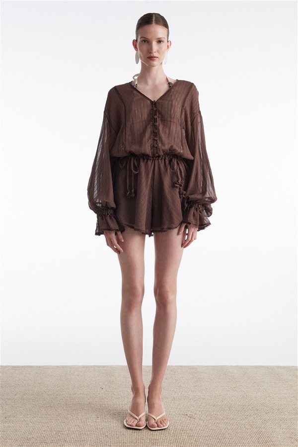 NR HAN PLAYSUIT BROWN