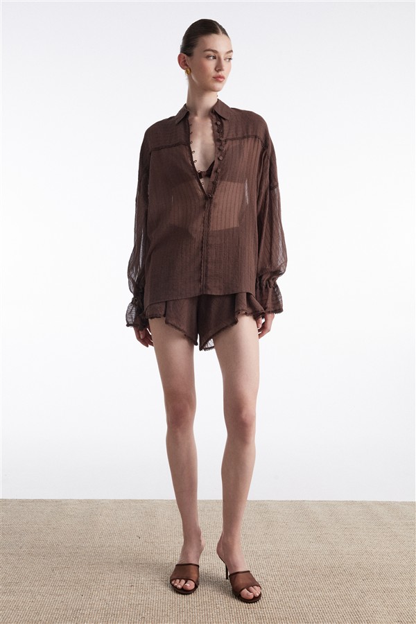 NR HAN SHIRT BROWN