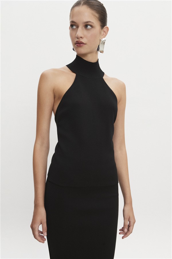 NR HEAVEN KNITTED TOP BLACK