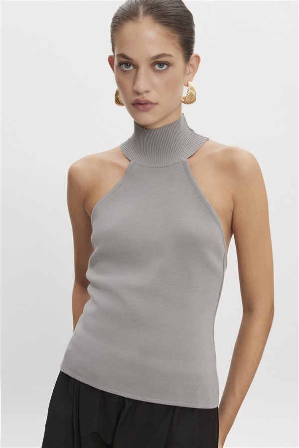 NR HEAVEN KNITTED TOP GREY