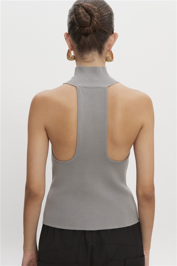 NR HEAVEN KNITTED TOP GREY