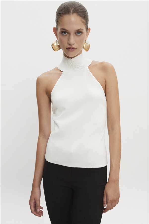 NR HEAVEN KNITTED TOP OFF WHITE