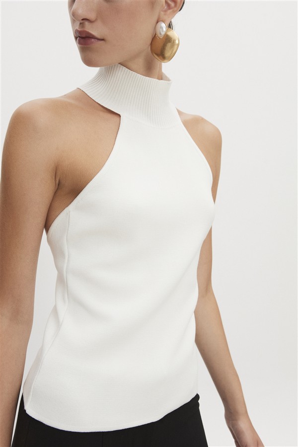 NR HEAVEN KNITTED TOP OFF WHITE