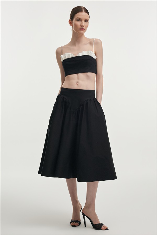NR HIBISCUS TOP BLACK/WHITE