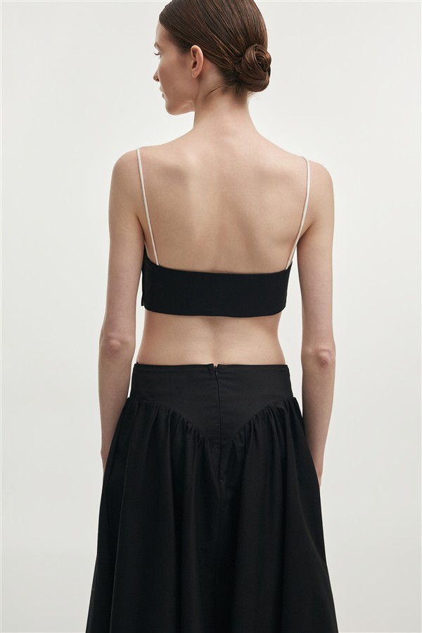 NR HIBISCUS TOP BLACK/WHITE