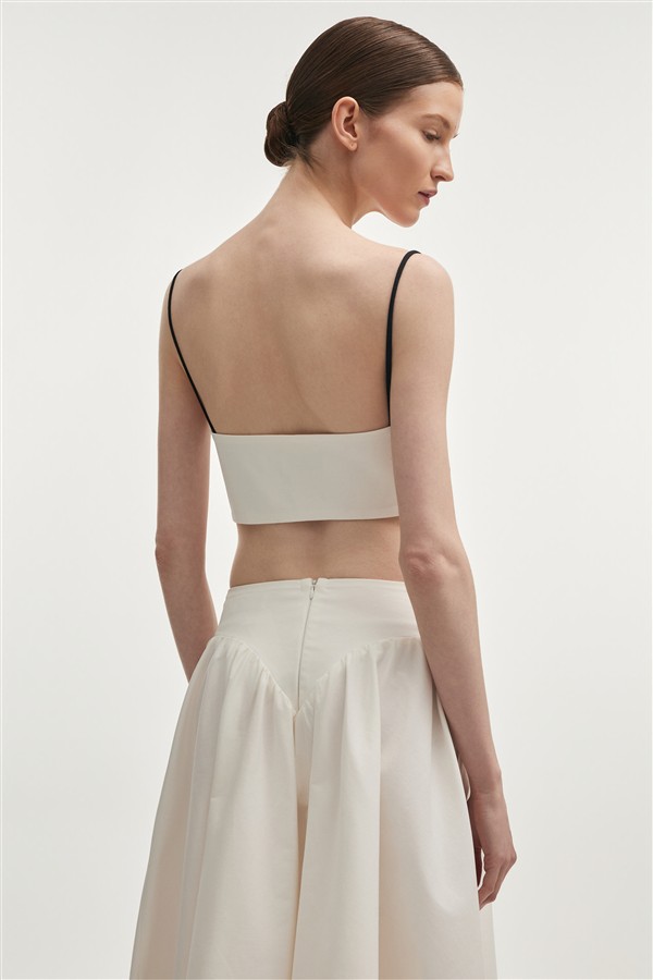 NR HIBISCUS TOP WHITE/BLACK