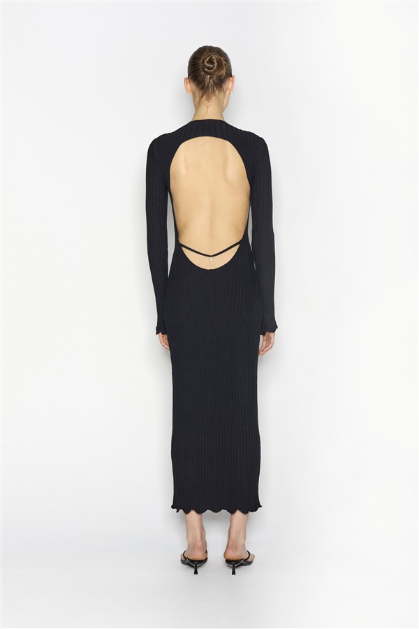 NR HIDDEN GEM KNITTED DRESS BLACK