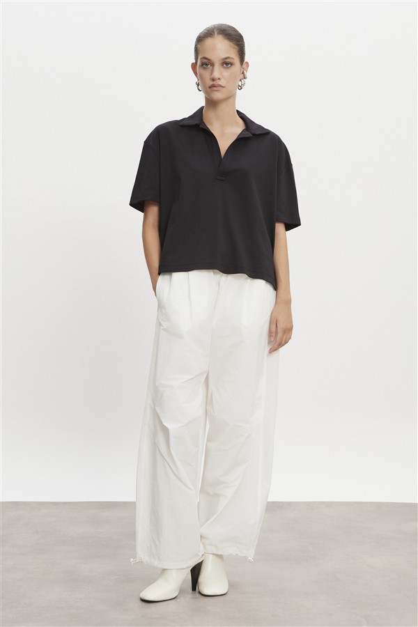 NR JAZZ POLO BLOUSE M/W BLACK