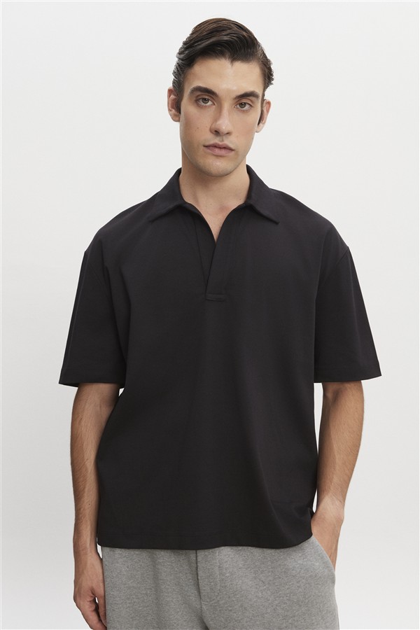 NR JAZZ POLO BLOUSE M/W BLACK