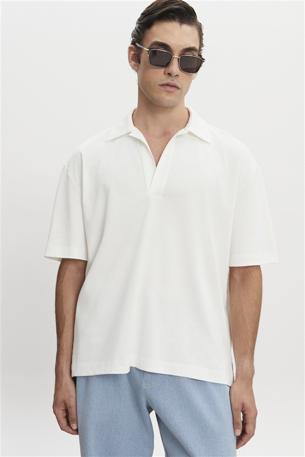 NR JAZZ POLO BLOUSE M/W OFF WHITE
