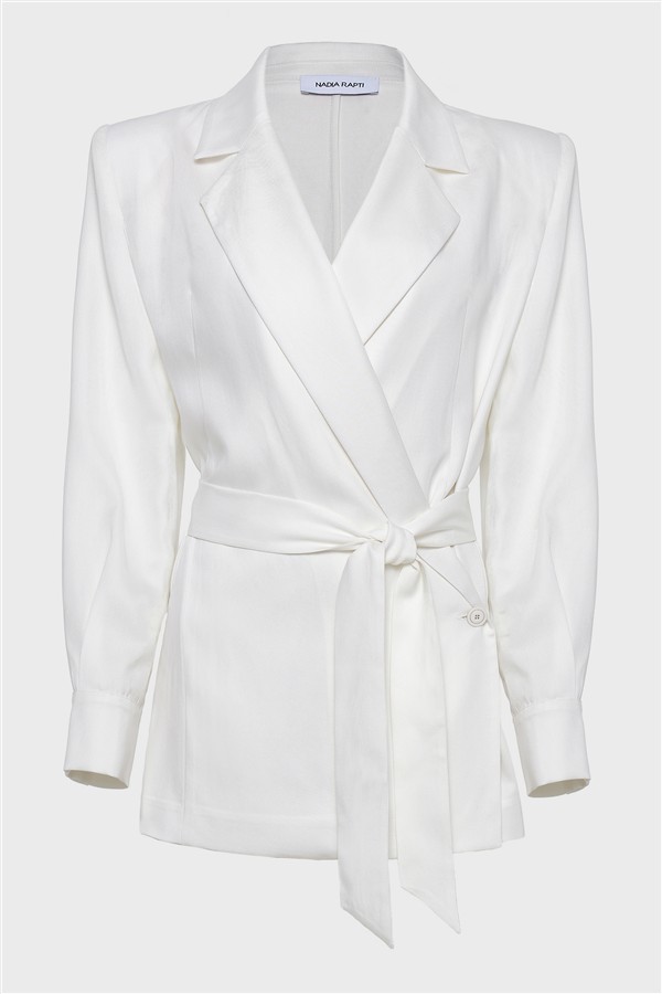 NR LETICIA BLAZER DRESS WHITE
