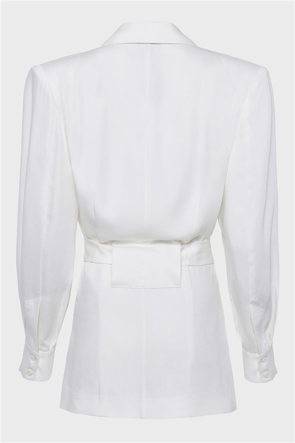 NR LETICIA BLAZER DRESS WHITE