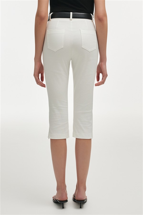 NR LOLITA CAPRI TROUSERS WHITE