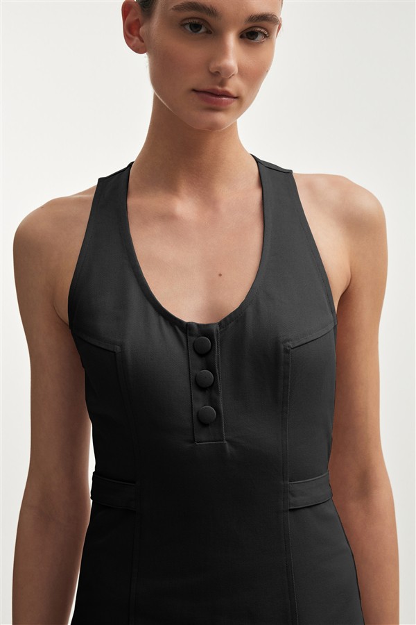 NR MUSE MIDI DRESS BLACK