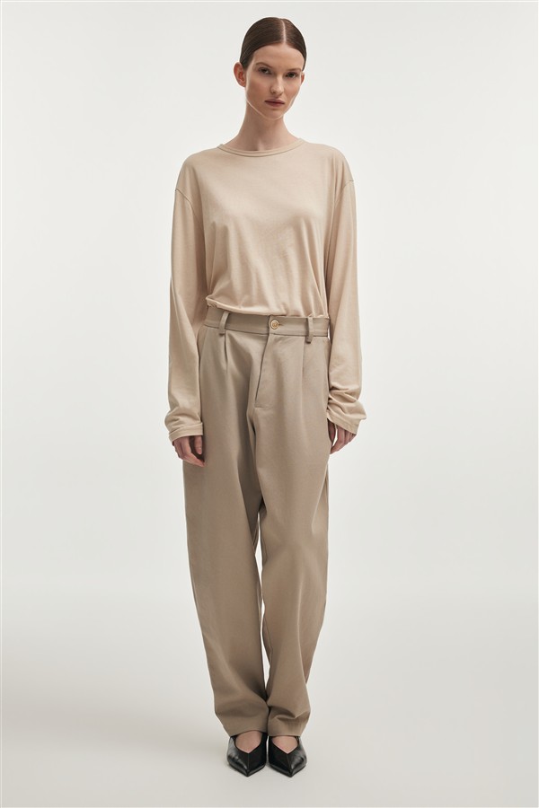 NR MUSE TROUSERS M/W GREIGE