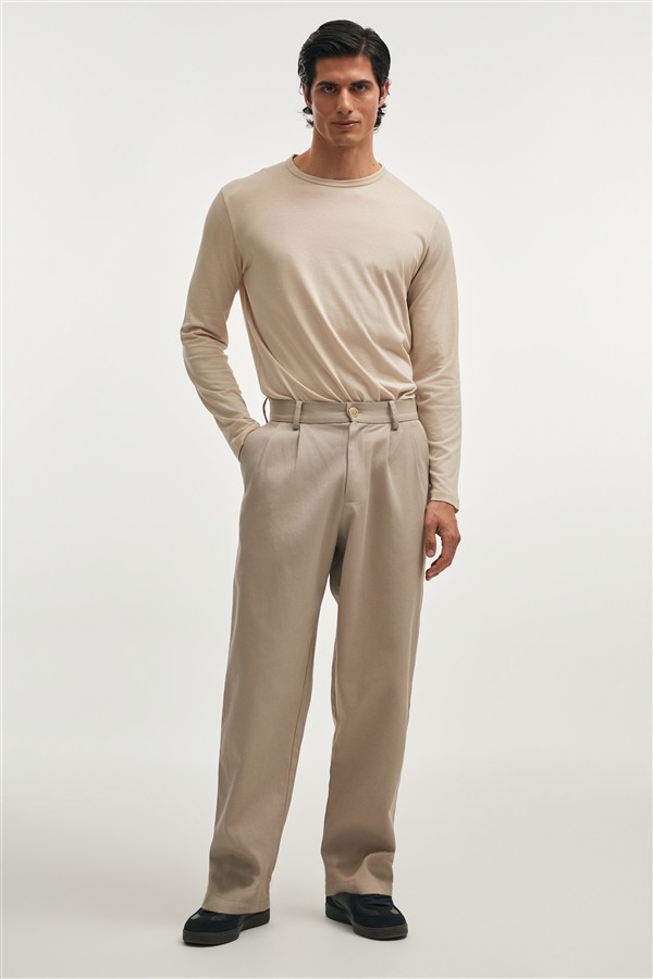 NR MUSE TROUSERS M/W GREIGE