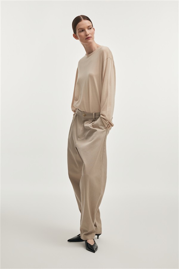 NR MUSE TROUSERS M/W GREIGE