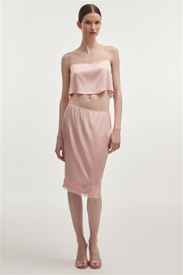 NR NAIA MIDI SKIRT PINK