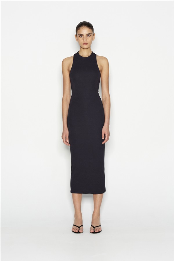 NR OASIS MIDI DRESS BLACK
