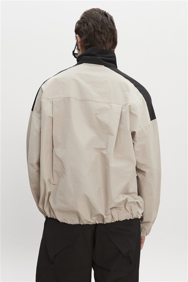 NR PAOLO WIND ANORAK MAN GREIGE- BLACK