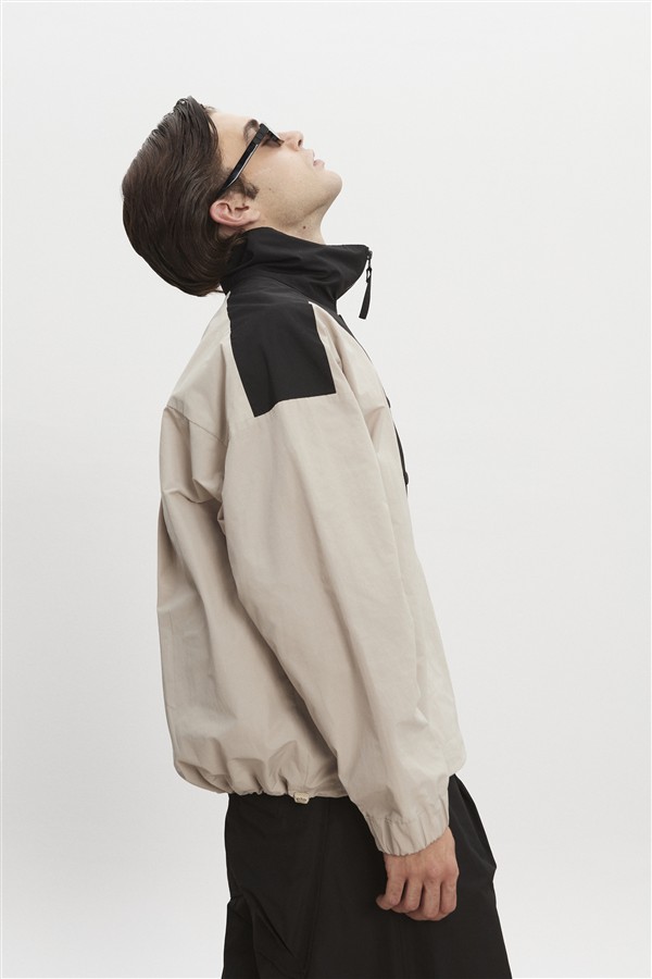 NR PAOLO WIND ANORAK MAN GREIGE- BLACK