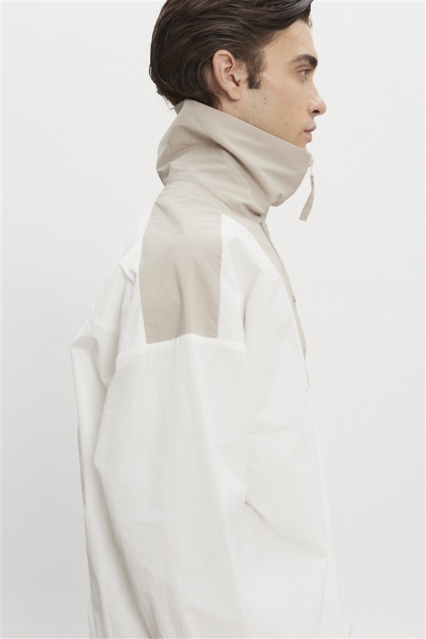 NR PAOLO WIND ANORAK MAN WHITE-GREIGE