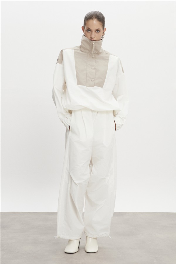 NR PAOLO WIND ANORAK WOMAN WHITE-GREIGE